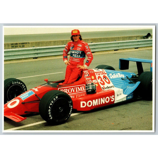 c1990 Indy 500 Arie Luyendyk Motor Speedway NOS 4" x 5 3/4" Postcard