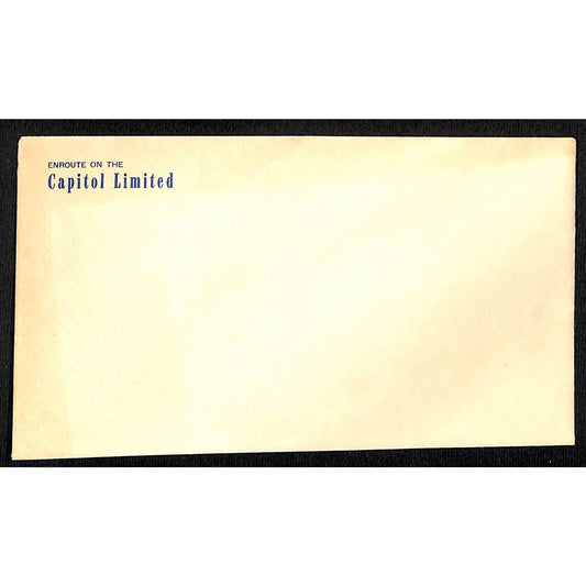 Baltimore & Ohio RR Enroute Capitol Limited Stationary Unused Envelope