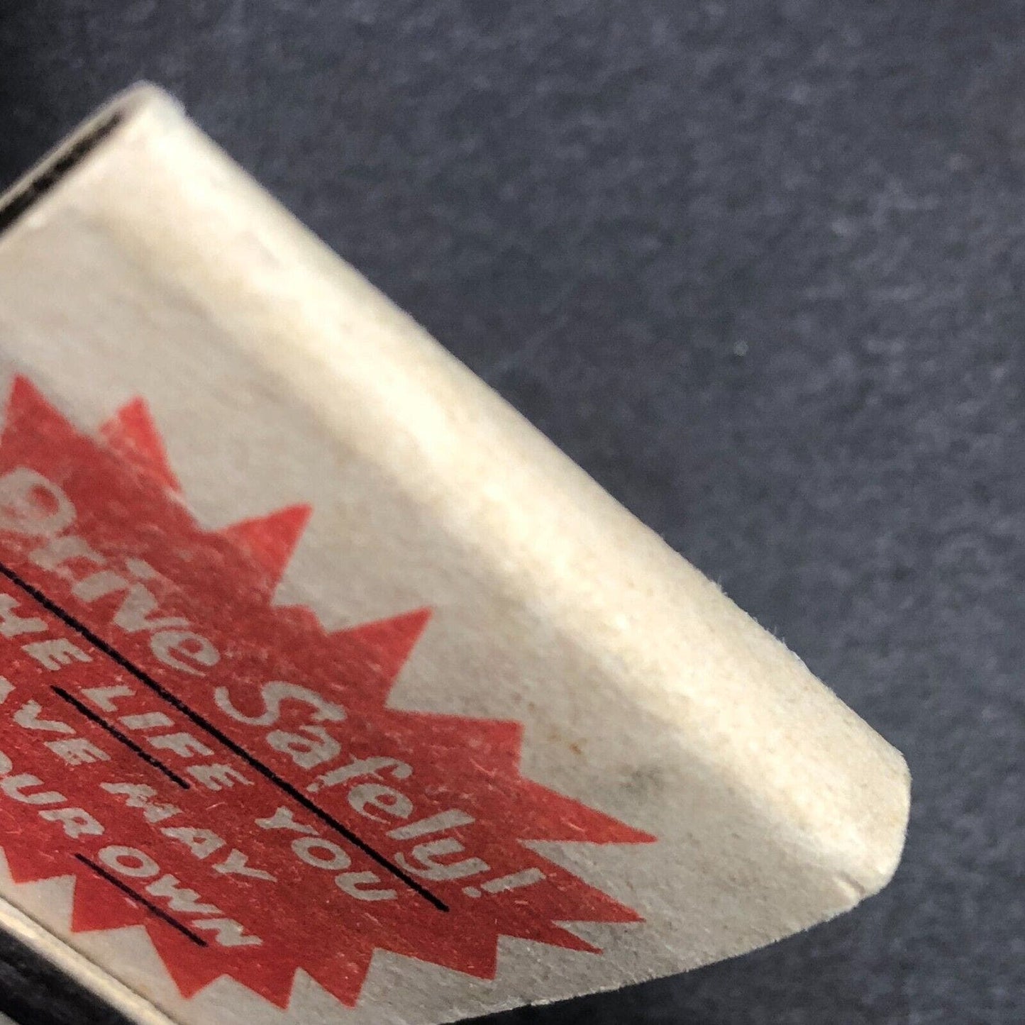 Drive Safely! PSA Joy Vending Half Full (-8) Matchbook c1940's-50's Scarce
