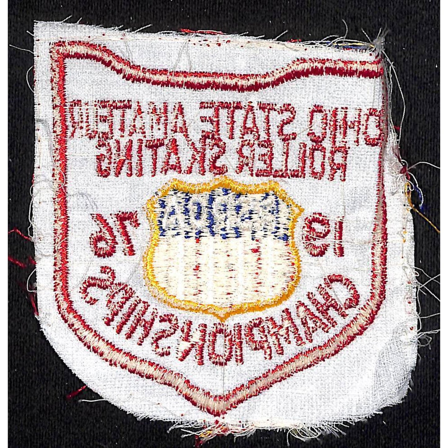 1976 RSROA Ohio State Amateur Roller Skating Vintage Embroidered Patch Champ
