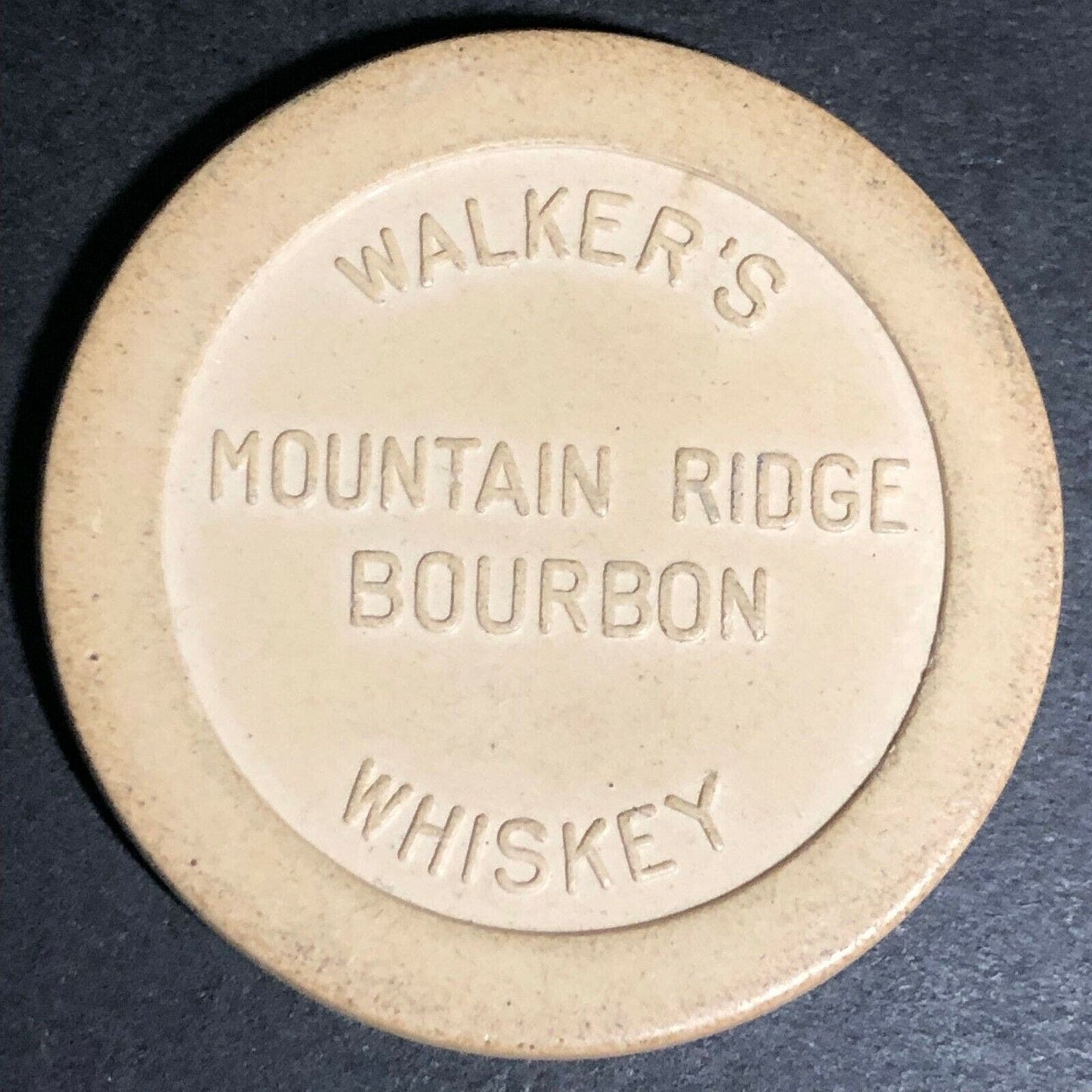 White Walker's Mountain Ridge Bourbon Advertising Poker Chip Eisenstadt