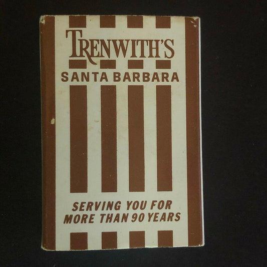 c1970's-80's Wooden Matchbox Matchbook "Trenwith's" Restaurant Santa Barbara, CA