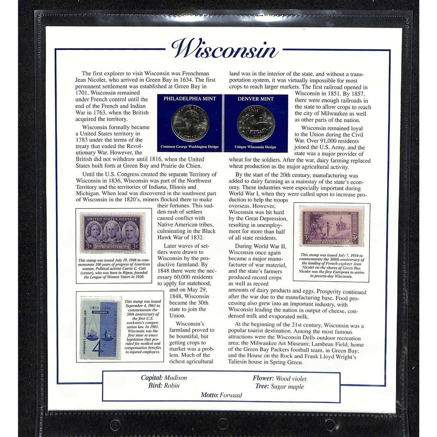 PCS Complete Statehood & Territory Quarter Collection 100+ BU Coins + Stamps