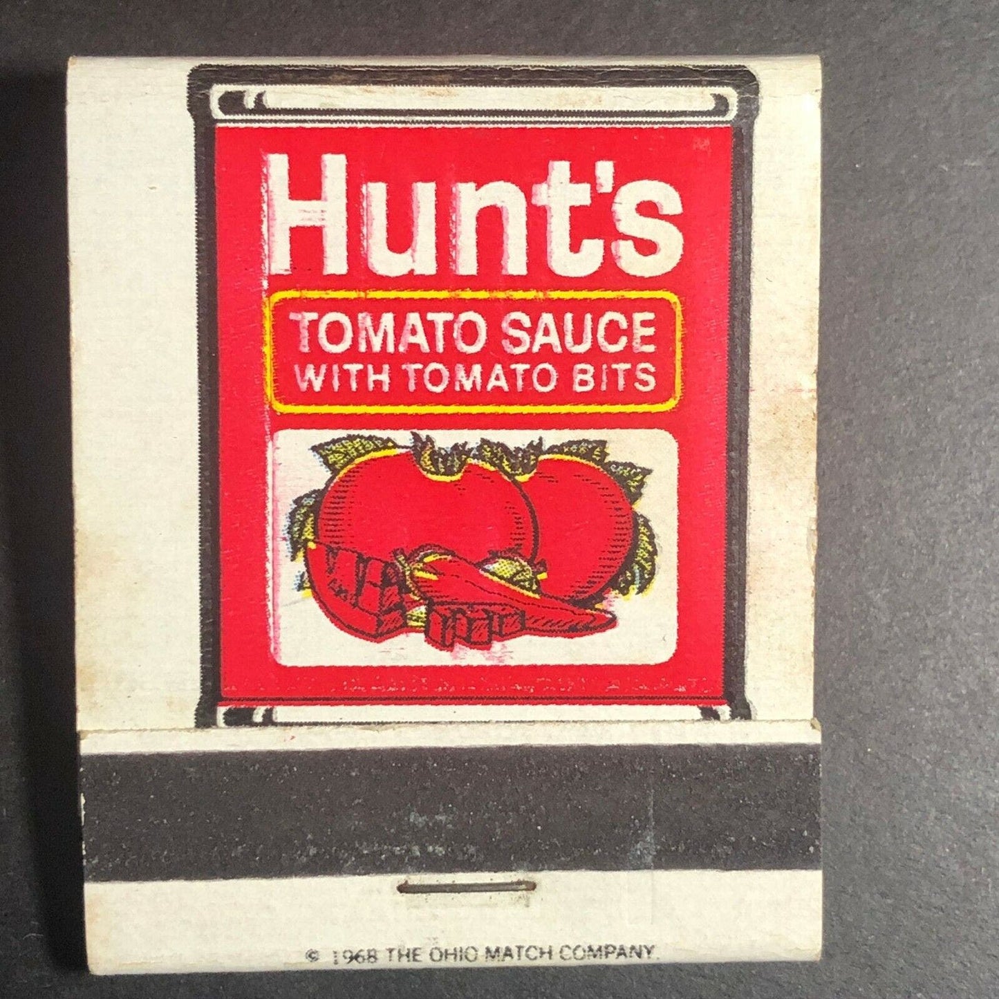 1970's-80's Full Matchbook - Hunt's Tomato Sauce "With Tomato Bits"