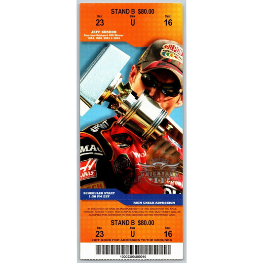2005 Brickyard 400 Indianapolis Motor Speedway Ticket Stub - Seat 16