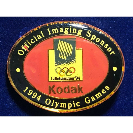 1994 Kodak Lapel Hat Pin - Official Imaging Sponsor Olympic Games Lillehammer