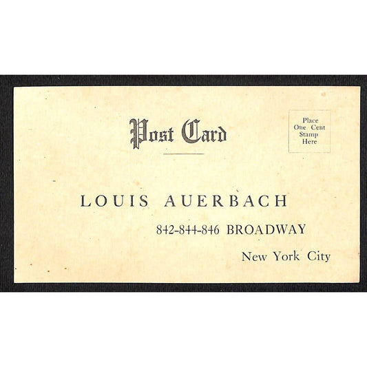 Louis Auerbach NY 1910 Matpanel Washable Four-in-hands (Scarves) Post Card NP