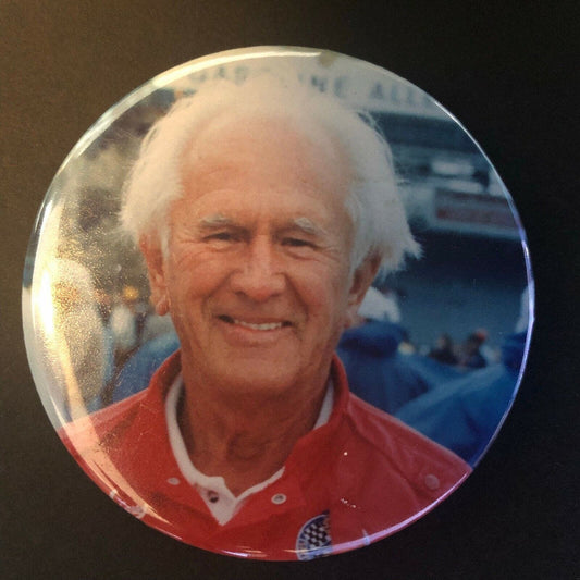 Duane Carter Racecar Driver 3" Steel Button / Pin Back - VGC