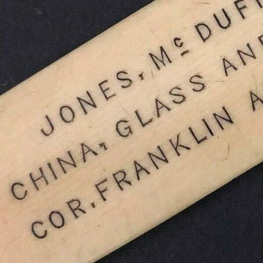 c1895-1905 7.25" Mc Duffee & Stratton Co Boston Adv. Celluloid Letter Opener