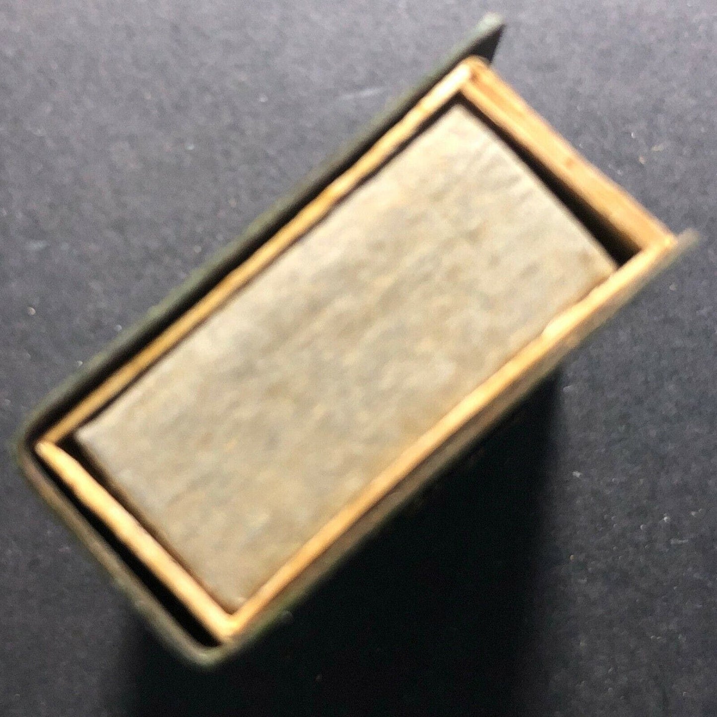 c1960's-70's Brass Colored Matchbox w/ Affixed Dansk Rigsvaben Enameled? Emblem