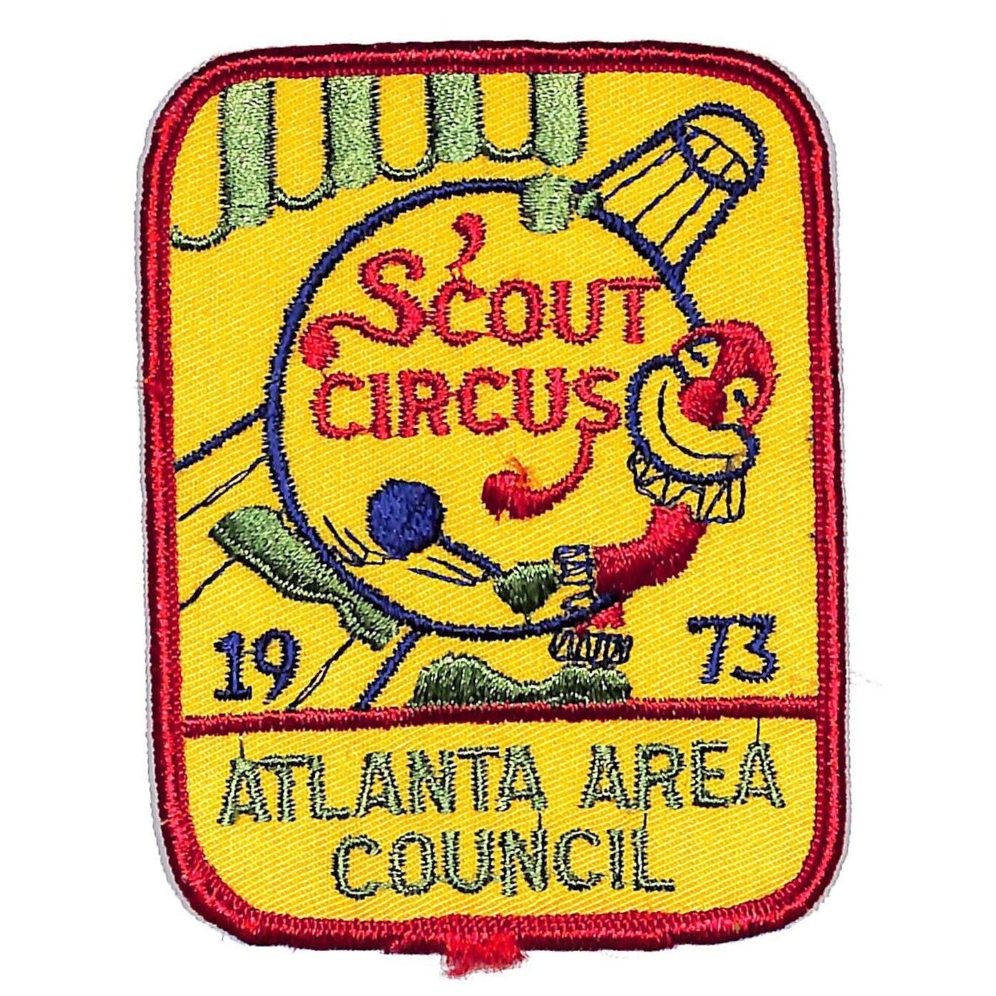 BSA Patch Atlanta Area Council Scout Circus 1973 w/ Clown