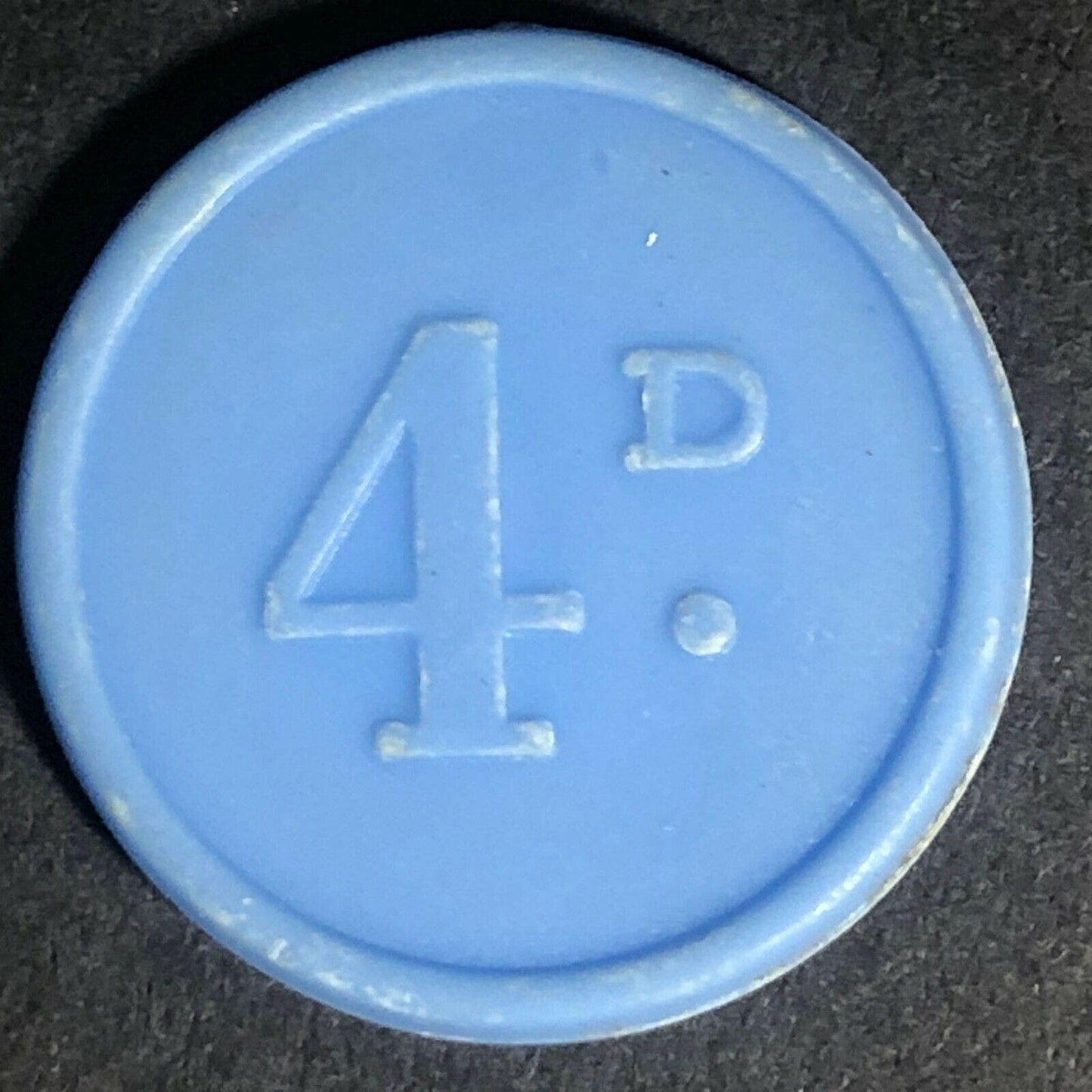 Leeds City Transport England Plastic Transit Token Baby Blue 4D 21mm c50's-60's