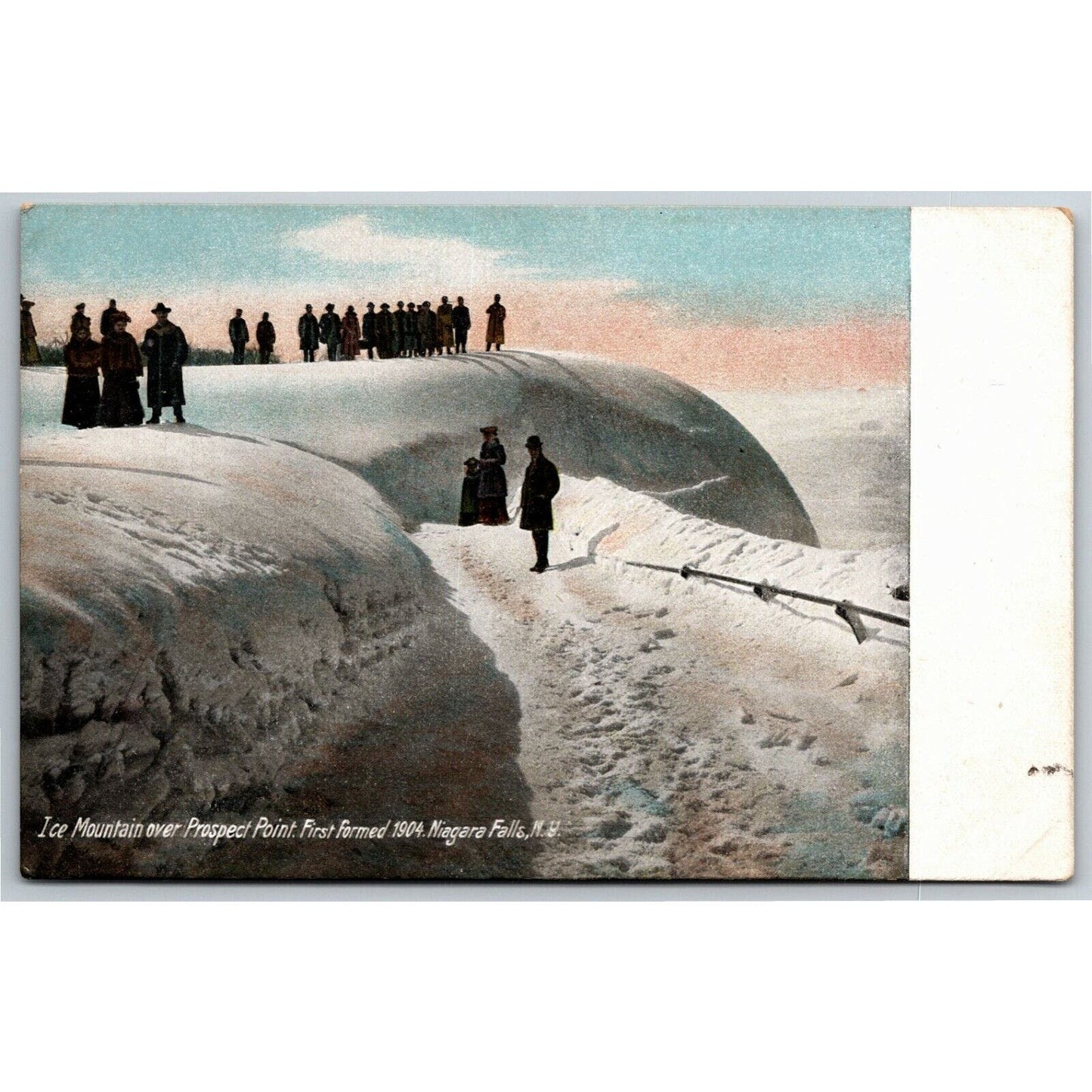 Vintage Postcard Ice Mountain over Prospect Point, Niagara Falls N.Y.