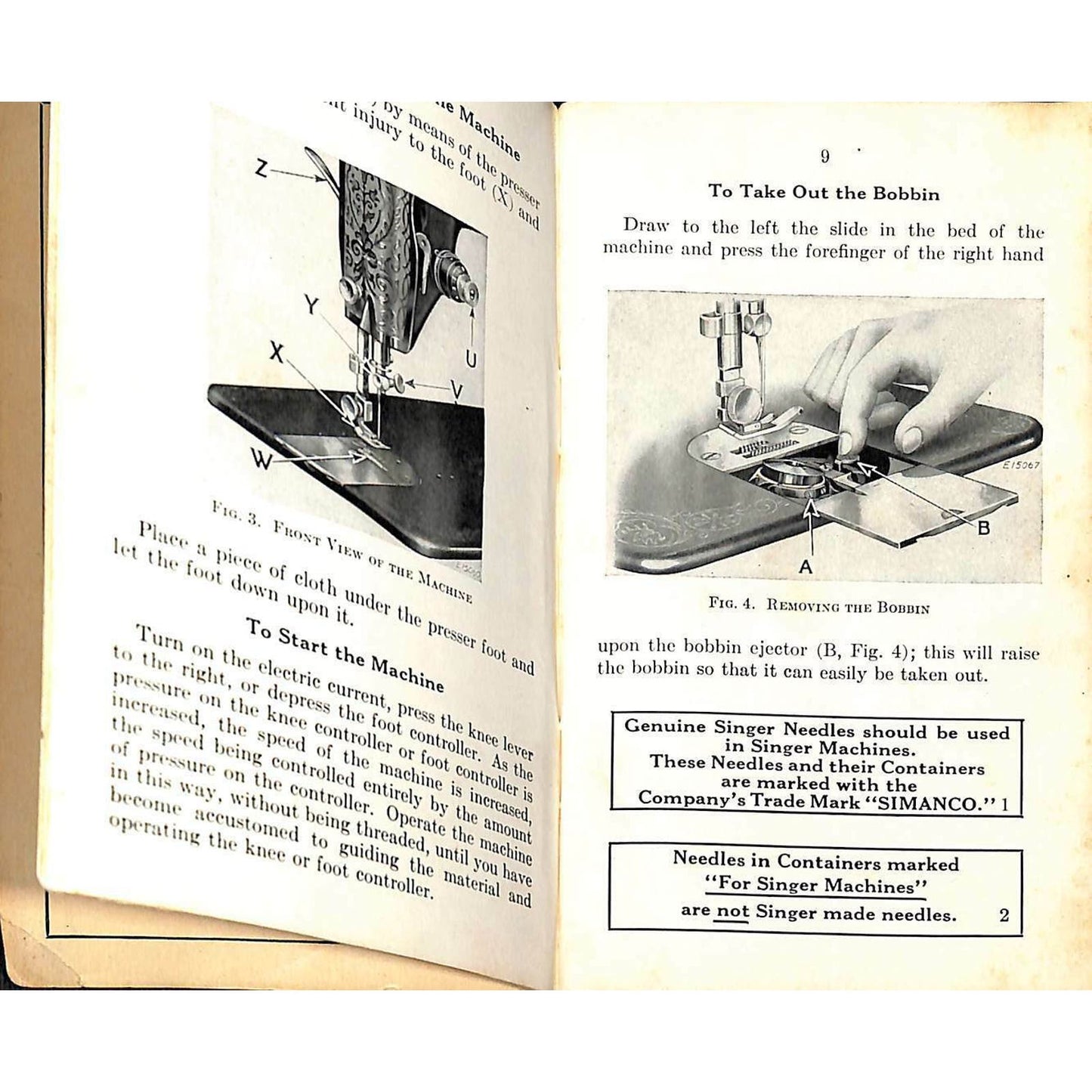 c1941 Singer Sewing Machine Instruction Booklet for Model 66-16 64pp