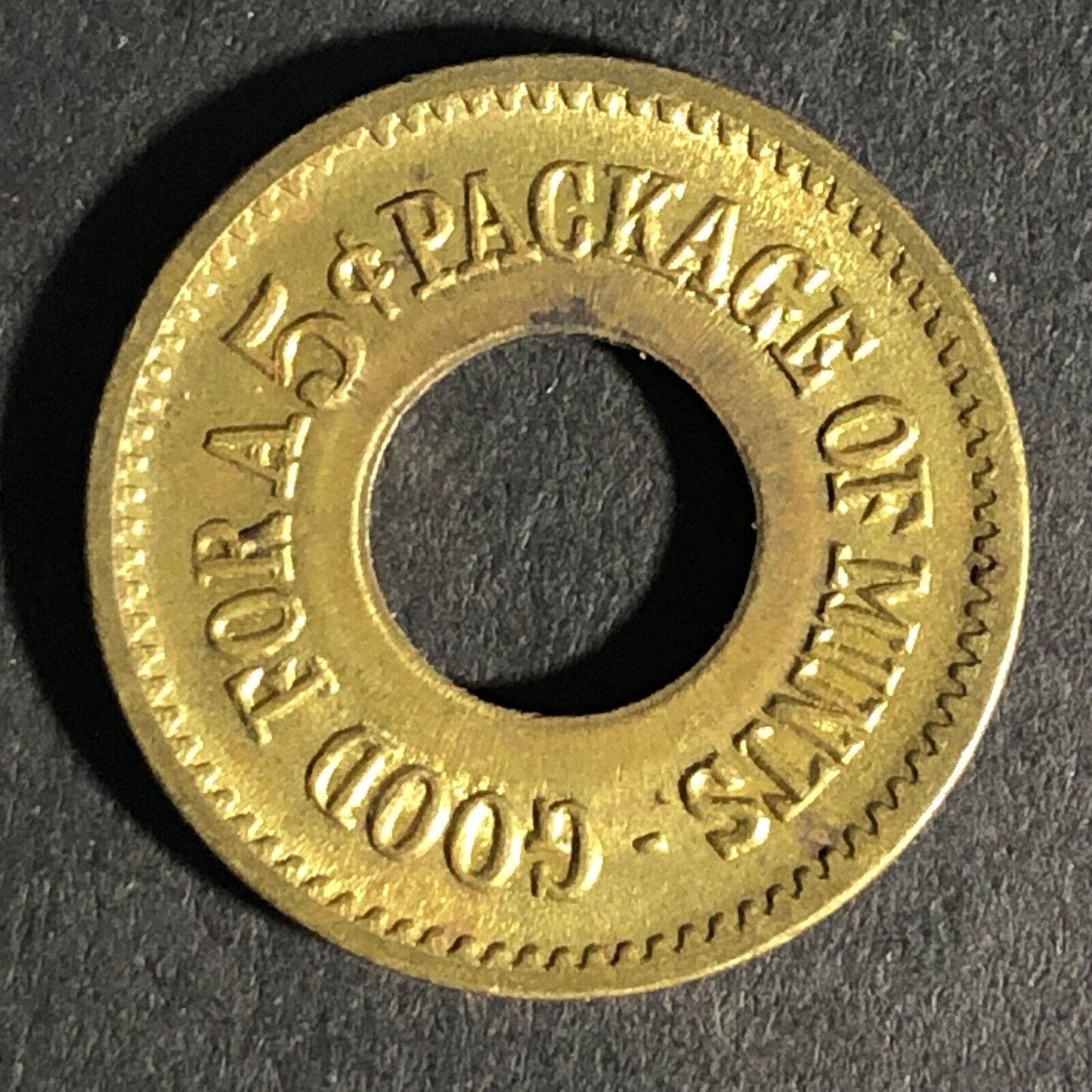 Good For A 5c Package Of Mints "All Quality Mints" Donut Token 21.10mm
