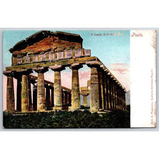 Italian Postcard Pesto The Temple of Cered 1901-1907 NP VGC