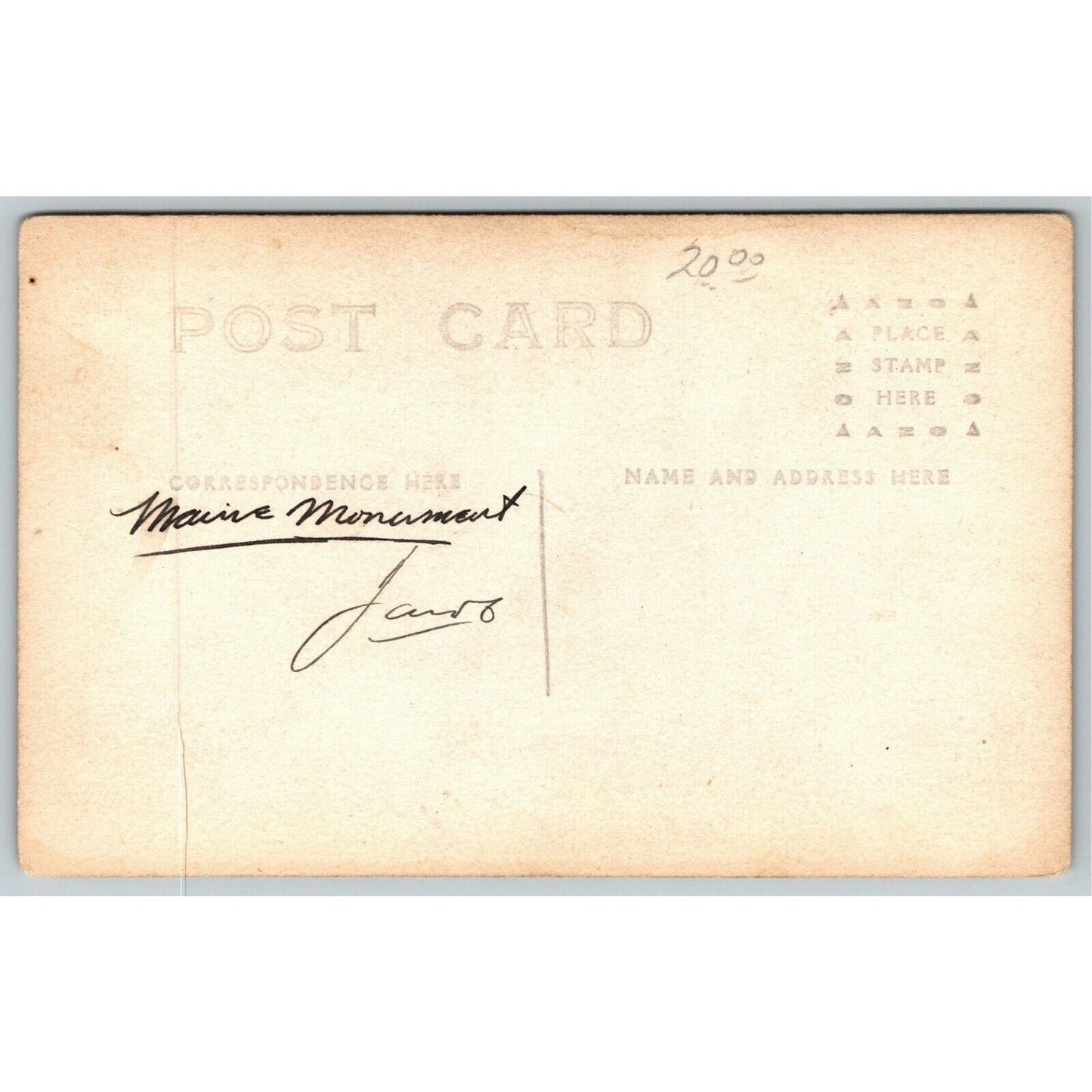 Vintage PPC Postcard "American Flag - Maine Monument" Columbus Circle, NYC