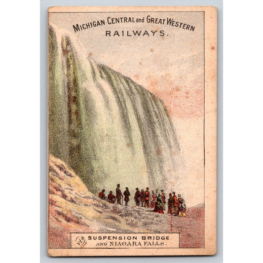 Michigan Central and Great Western Railways Victorian Trade Card - Scarce