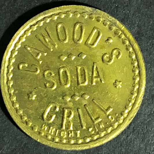 Cawood's Grill Soda (Kentucky) Good For 5c In Merchandise Token - 22.4mm Scarce