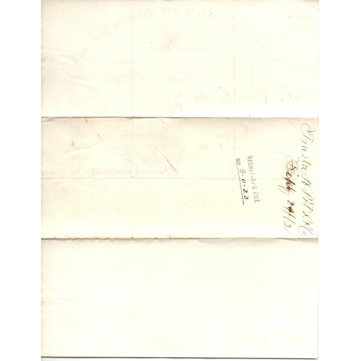 1862 Hartford, Providence & Fishkill Railroad Signed Contract Extension Letter