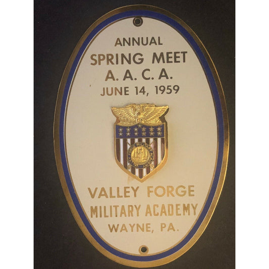 1959 Brass Metal AACA Spring Meet auto Show Valley Forge Wayne, PA Dash Plaque