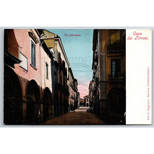 Italian Postcard Cava dei Tirreni "Main Street" 1901-1907
