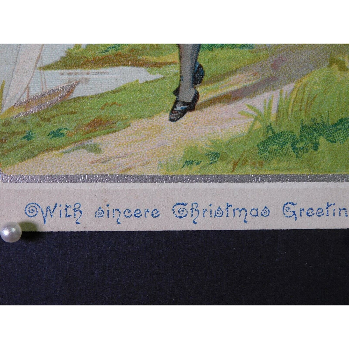 Victorian Advertising Trade Card - "With Sincere Christmas Greetings"