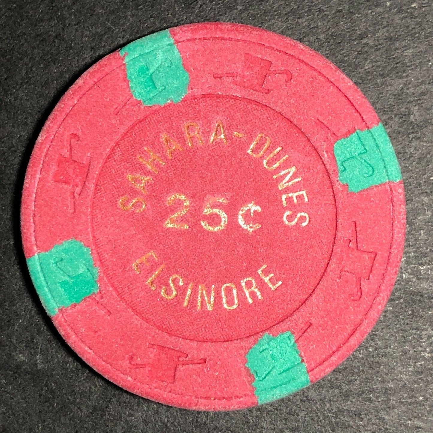 Vintage Clay Casino 25c Chip - Sahara Dunes - Elsinore, CA