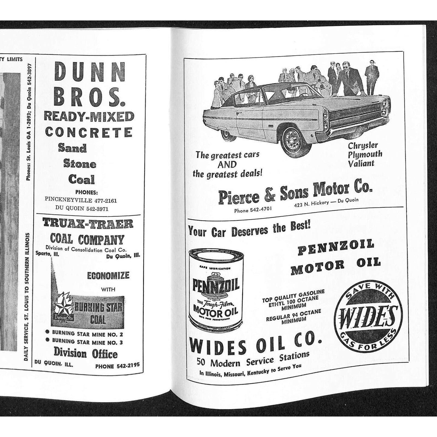 Scarce Sept 21968 USAC Du Quoin State Fair Auto Race Program 100 Mile Champ.