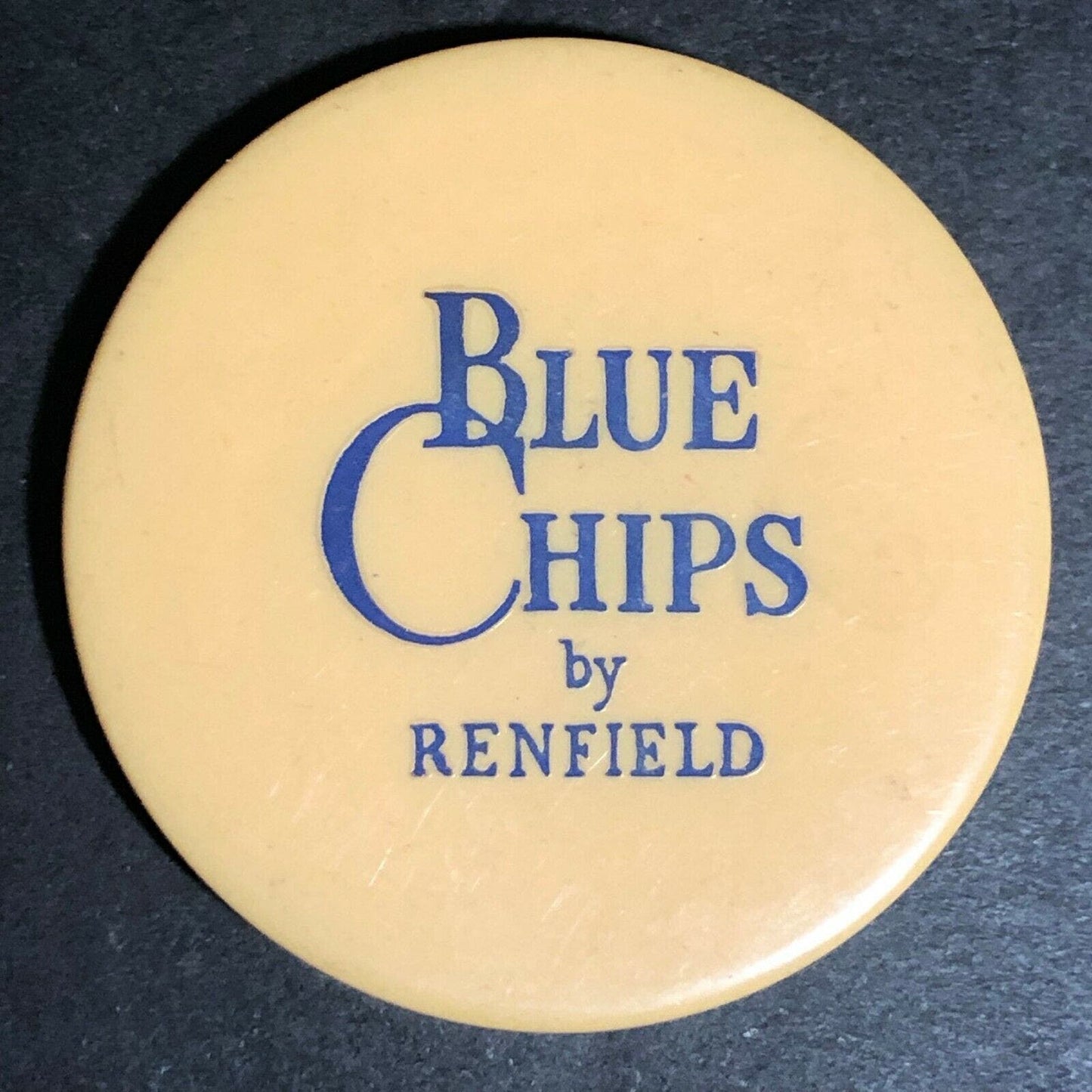 Group of 5 Vintage "Renfield Blue Chips" Advertising Poker Chip - Eisenstadt