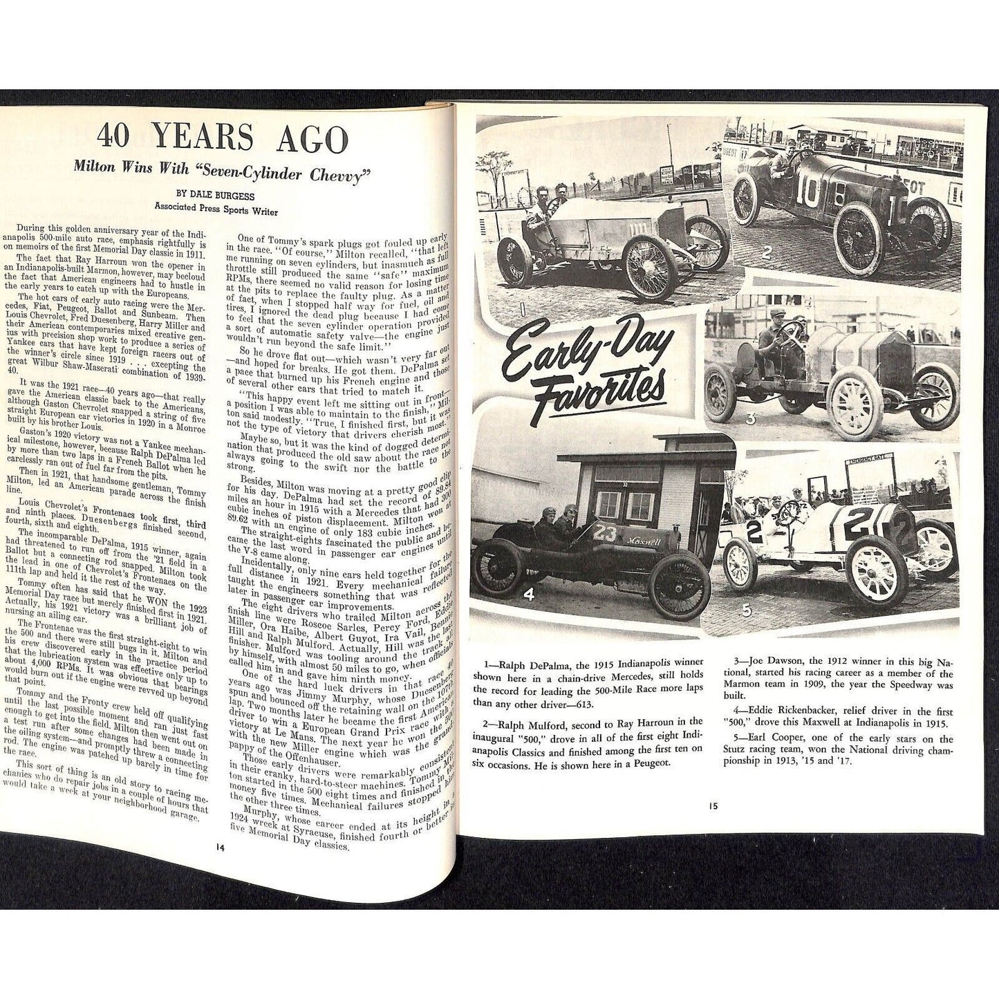 1961 Indy 500 Floyd Clymer's Indianapolis Yearbook IMS 160pp - VGC