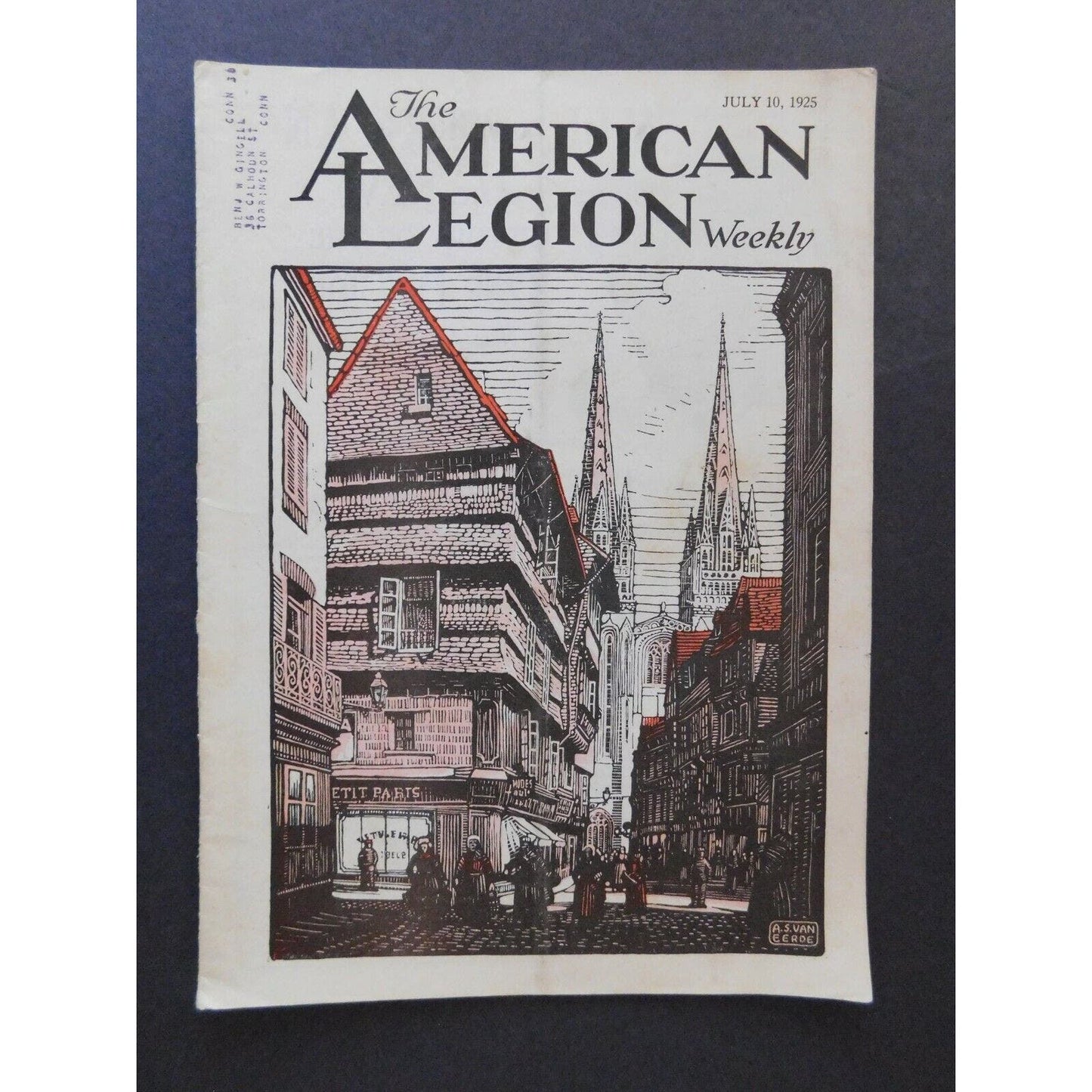 "The American Legion Weekly" July 10 1925 - 22 pgs.