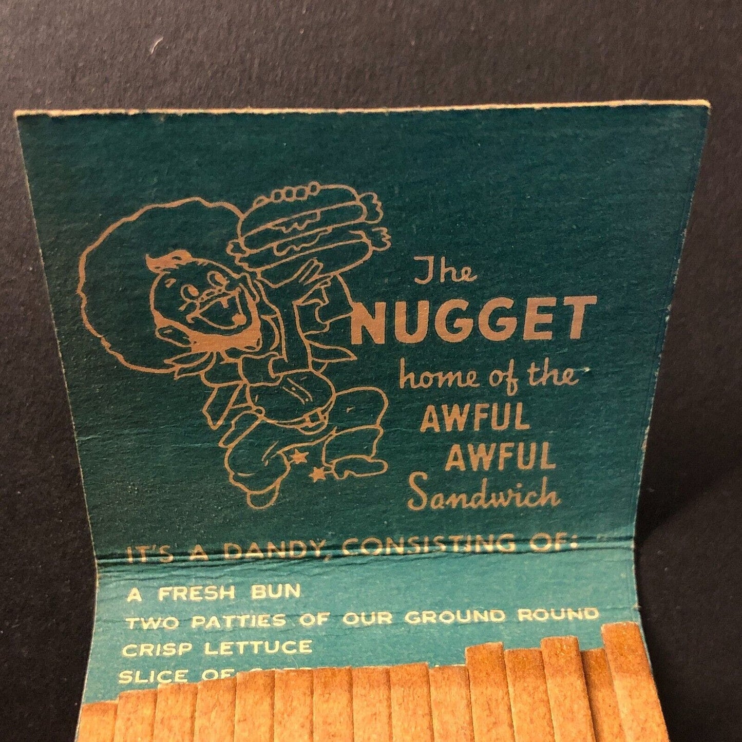 Dick Graves' Nugget Carson City Sparks, NV Casino Matchbook Cowboy c1950's-60's