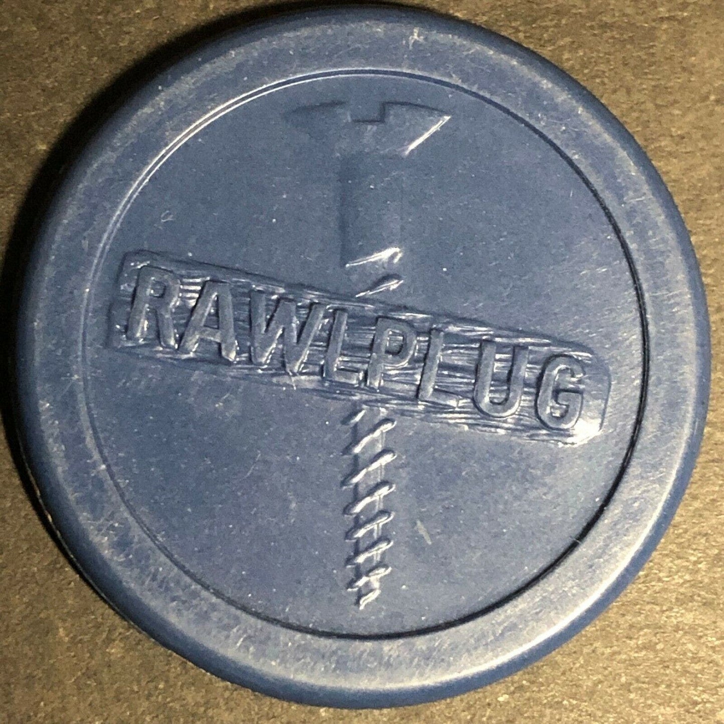 Scarce "Rawlplug" (World's 1st Wall Plug) Advertising Poker Chip - Eisenstadt C