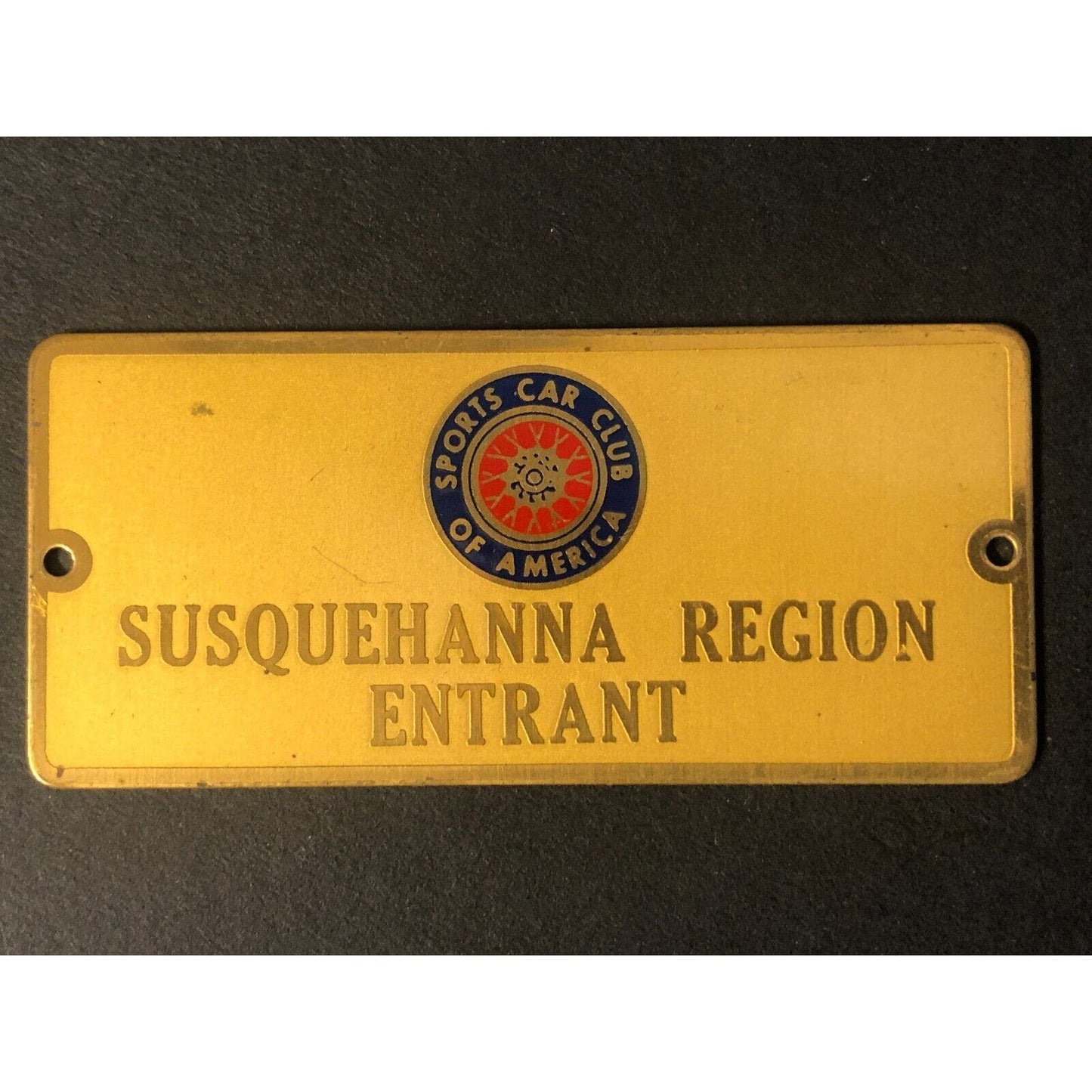 SCCA Susquehanna Region Entrant c1959-60's Racing Dash Wall Plaque
