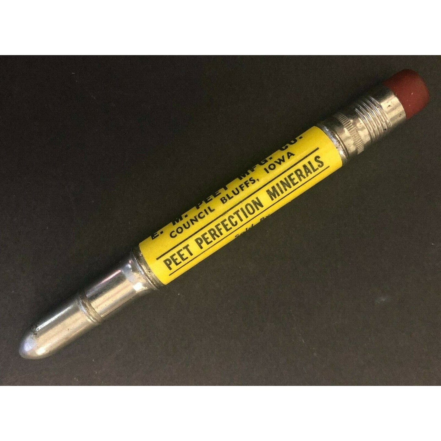 c1930's40's "Dietrich Peet Manly Council Bluffs, Iowa" Advertising Bullet Pencil