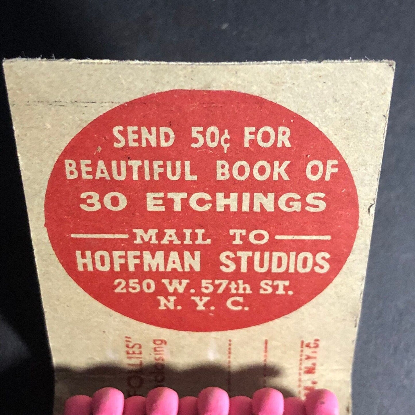 Hoffman Studio Dog Follies Mail In Full 20-Strike Matchbook c1939 VGC Scarce