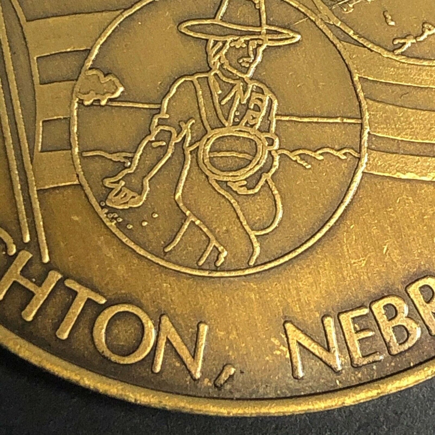 1974 40mm .8oz Bronze Colored Creighton Nebraska Centennial Medallion