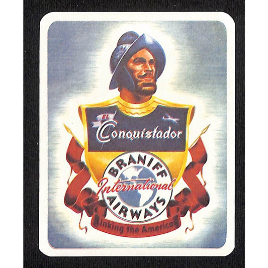 Braniff Airways Conquistador Wheaties Cereal Premium Airline Sticker c1955 VGC
