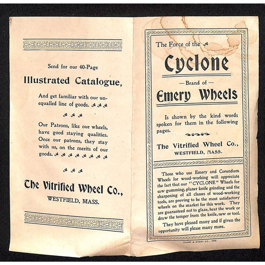 Newburg, ME Amos W. Knowlton* c1910 Westfield, MA Cyclone Emery Wheels Flyer