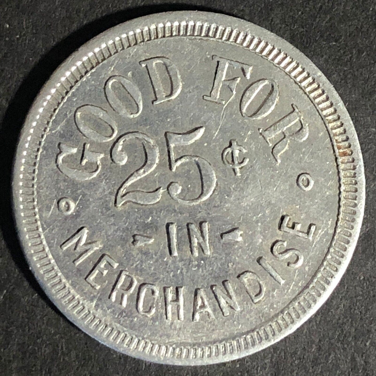 W.P. Massuere Co. Arcadia, Wis. G/F 25c In Merchandise Aluminum Token - 26mm