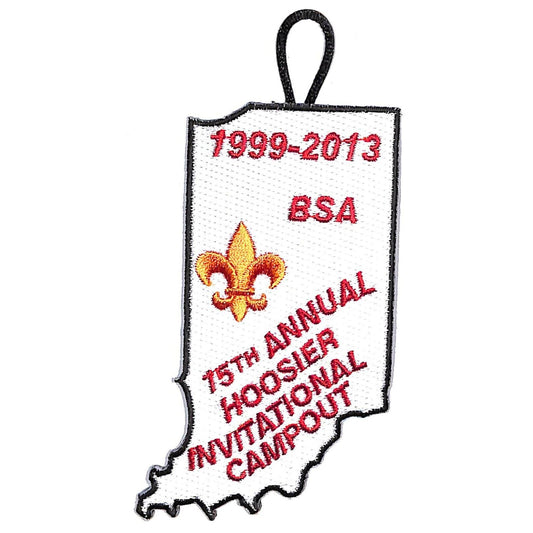 BSA Patch 15th Annual Hoosier Invitational Campout 1999-2013 - Black