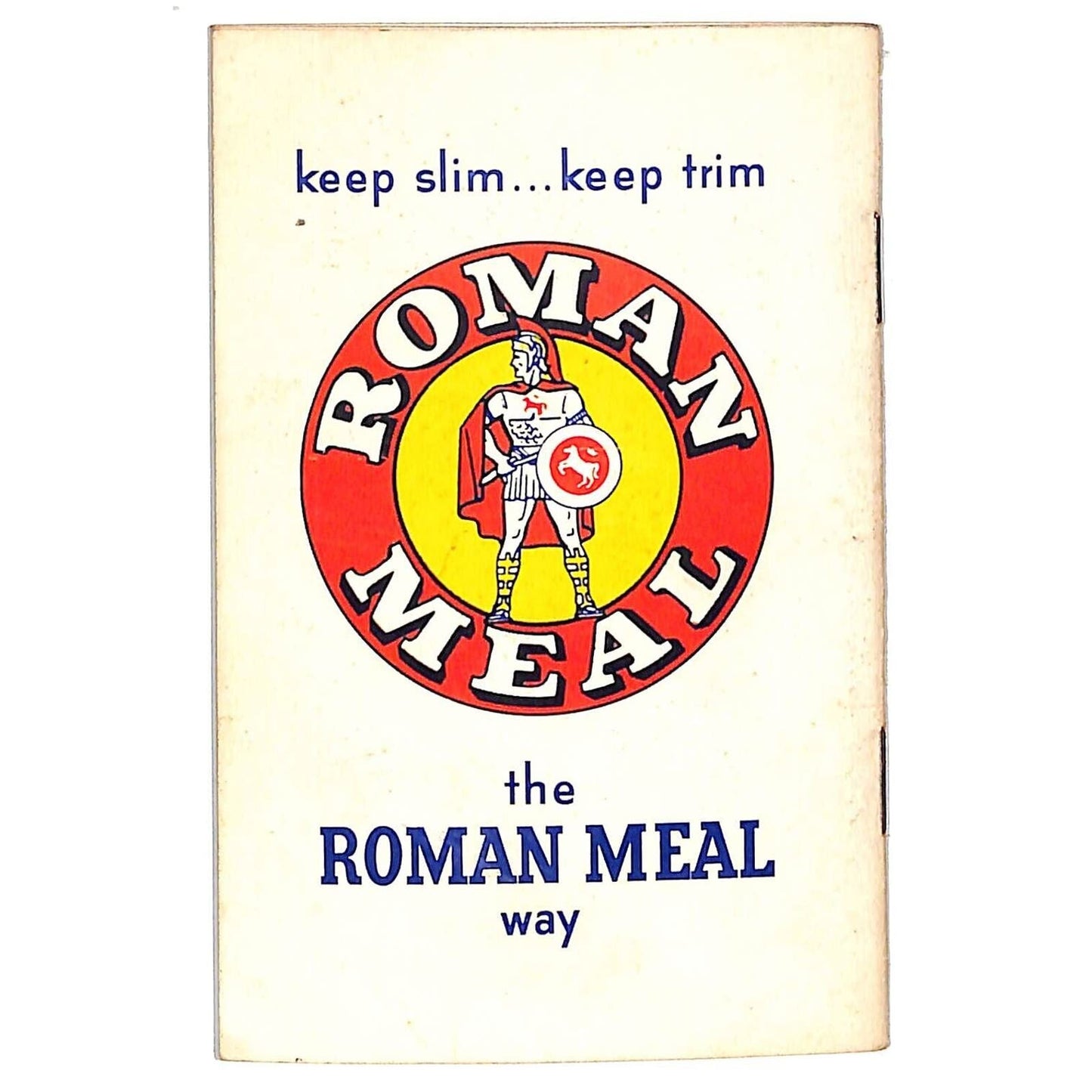 Roman Meal "Keep Slim...Keep Trim" Calorie Weight Control Booklet 24pp. Scarce