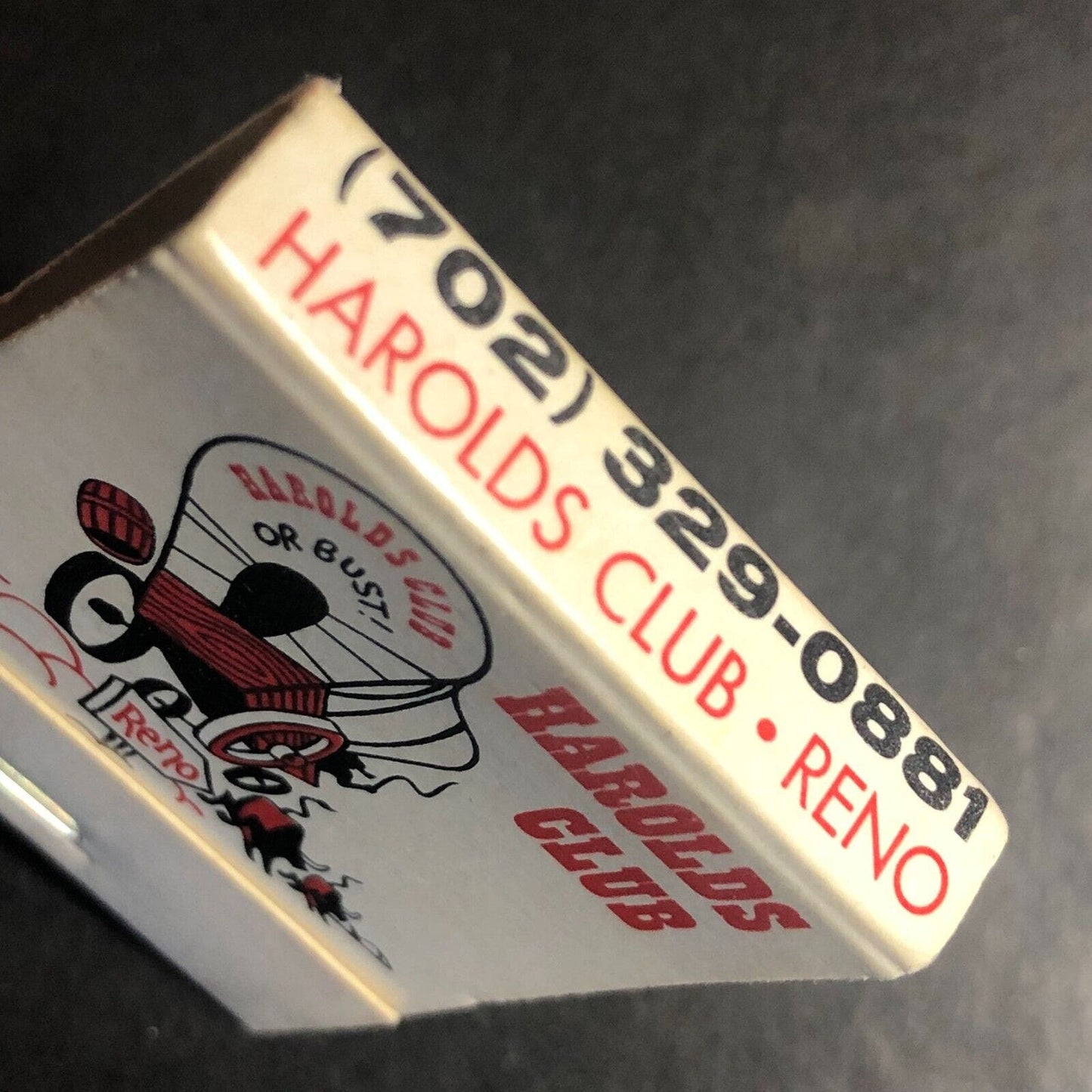 Harolds Club Reno Covered Wagon Cowboy Full Matchbook c1973-79