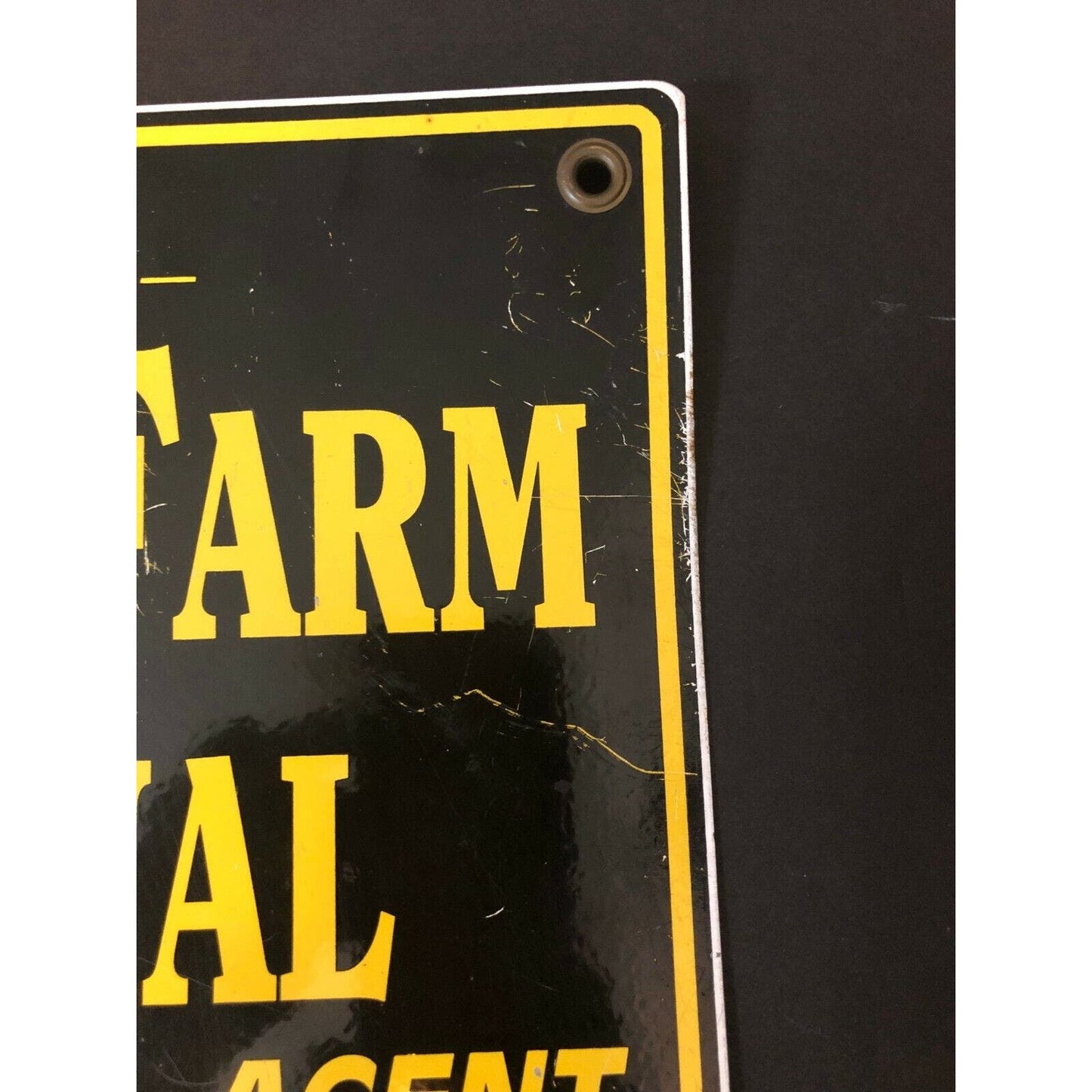 State Farm Mutual Insurance Agent Dbl. Sided Porcelain Adv. Sign *Auth. Repro*