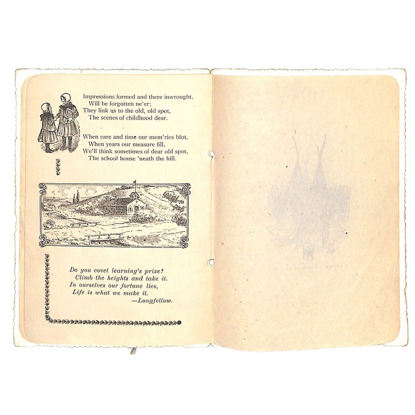Ashby Dist. Rockingham Co. Montezuma Grade School 1904 Souvenir Card Flag