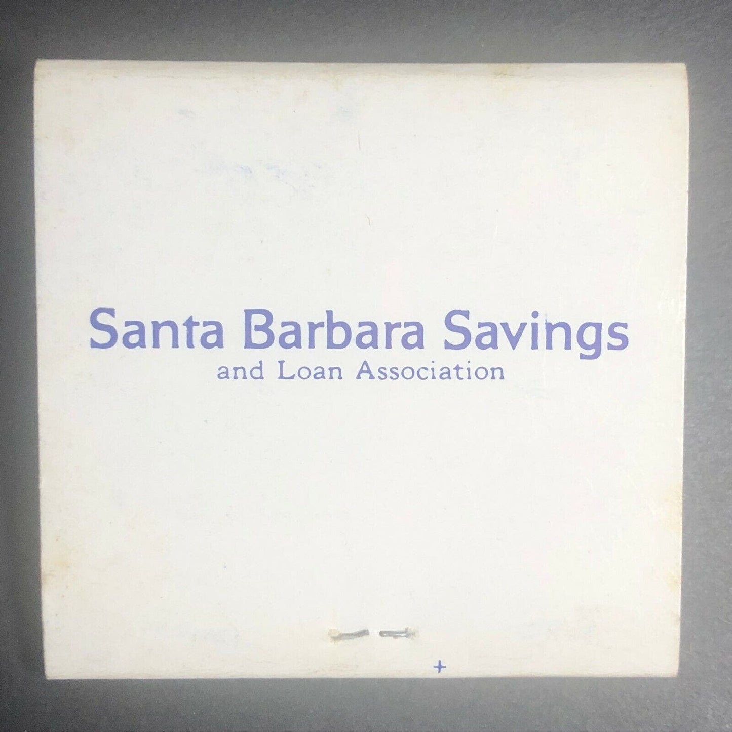 Scarce 60's-70's Full Matchbook - Santa Barbara Savings and Loan CA