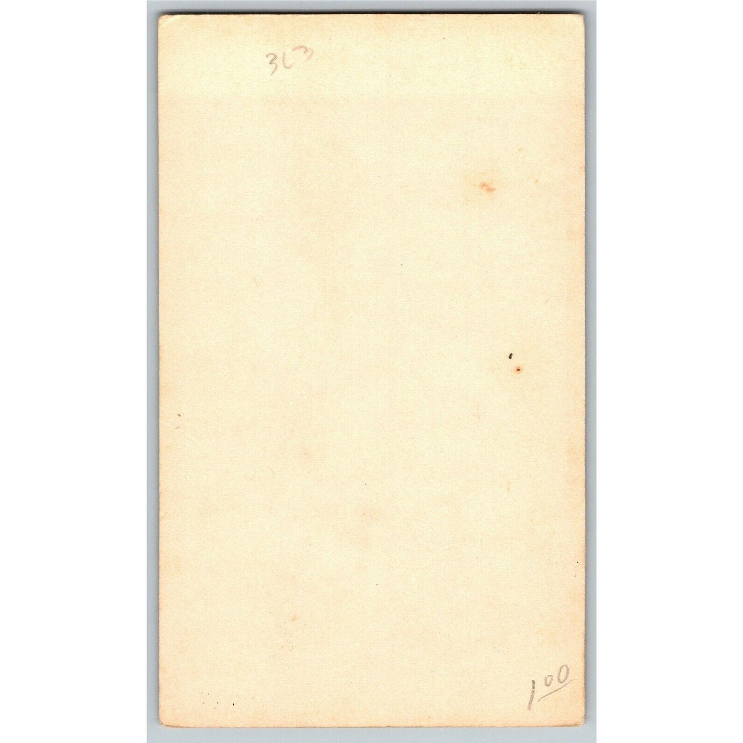 Girl in Dress Under Flowering Tree - Unmarked Blank Victorian Trade Card