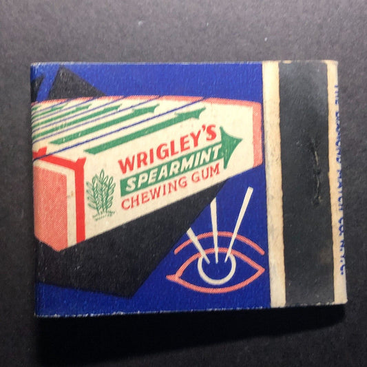 Wrigley's Spearmint Chewing Gum Full Matchbook c1940's VGC Scarce