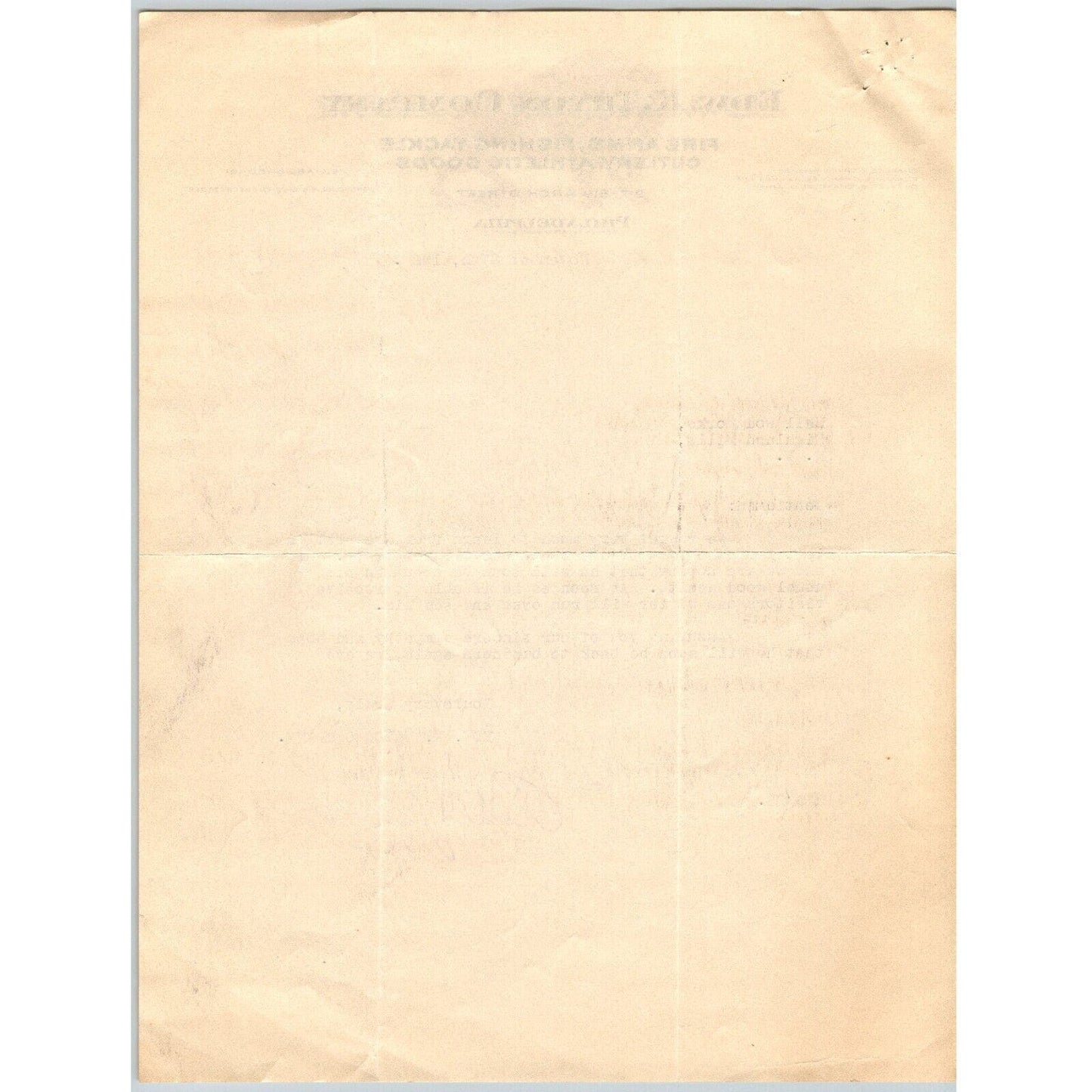 Edw. K. Tryon Company Philadelphia 1929 / Fire Arms Fishing Tackle Letterhead